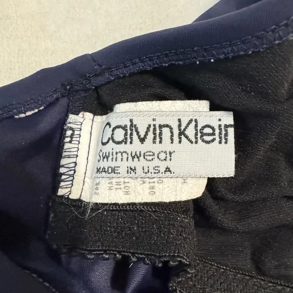 Vintage Calvin Klein Navy One-Piece Swimsuit - Picture 7 of 9